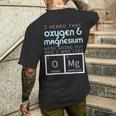 酸素 マグネシウム お出かけ 科学 Omg おもしろ化学 オタク メンズTシャツ バックプリント 彼への贈り物
