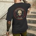 開示はこちらエイリアン侵略uapエイリアンufo メンズTシャツ バックプリント 彼への贈り物