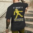メンズ 電気技師が下手だったら骨が感電死する メンズTシャツ バックプリント 彼への贈り物