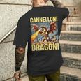面白いai生成パスタドラゴン ブレイン カネローニ ドラゴニ メンズTシャツ バックプリント 彼への贈り物