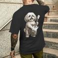面白いtシャツ シーズー 犬 ギター イヌ メンズ 犬好き グッズ かわいい おもしろ 面白い 服 ネタ メンズTシャツ バックプリント 彼への贈り物