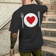 食べることが大好き メンズTシャツ バックプリント 彼への贈り物