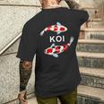 鯉魚錦鯉 メンズTシャツ バックプリント 彼への贈り物