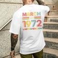 1972年3月日 誕生日 限定版 54歳 54歳 メンズTシャツ バックプリント 彼への贈り物