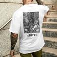 Albrecht Dürer Durer クリスチャンアート メランコリア ホワイト 長袖tシャツ メンズTシャツ バックプリント 彼への贈り物
