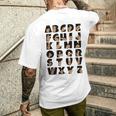 ASL American Sign Language Alphabet Teacher Deaf Tank Top Men's Back Print T-Shirt Gifts for Him