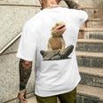 Bearded Dragon Youth Gecko Lizard Animal メンズTシャツ バックプリント 彼への贈り物
