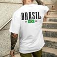 Brasil Est 1500 ブラジル ブラジリアン 国旗 プライド 長袖tシャツ メンズTシャツ バックプリント 彼への贈り物