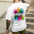 Bura Na Mano Holi Hai India Hindu Colors Happy Holi Festival メンズTシャツ バックプリント 彼への贈り物