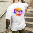 Colormear Happy Holi メンズTシャツ バックプリント 彼への贈り物