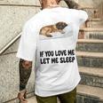 Cute Leonberger If You Love Me Let Meleep パジャマ メンズTシャツ バックプリント 彼への贈り物