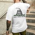 Don't Tread On Me 2Nd Amendment 愛国心が強いノベルティアイテム メンズTシャツ バックプリント 彼への贈り物