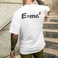 E Mc2 面白い 物理学 サイエンス シャツ エネルギー 質量光 速度 メンズTシャツ バックプリント 彼への贈り物