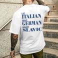 Eat Italian Drive German Marrylavic Quote Car ユーモア メンズTシャツ バックプリント 彼への贈り物