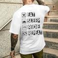 Eatleep Ride Repeat オートバイ バイク モーターサイクリスト 格言 メンズTシャツ バックプリント 彼への贈り物