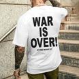 Exclusive War Is Over ご希望の場合限定ブラックプリント 長袖tシャツ メンズTシャツ バックプリント 彼への贈り物
