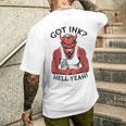 Got Ink Tattoo Devil Hell Yeah Inked Tattooist メンズTシャツ バックプリント 彼への贈り物
