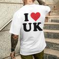 I Heart Uk Initials I Love UK First And Last Name U K 長袖tシャツ メンズTシャツ バックプリント 彼への贈り物