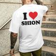 I Hearthion ファーストネーム I Love パーソナライズ メンズTシャツ バックプリント 彼への贈り物