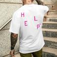 Help2 メンズTシャツ バックプリント 彼への贈り物