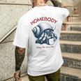 Homebody 居心地の良い生活 面白いヤドカリとコーヒー メンズTシャツ バックプリント 彼への贈り物