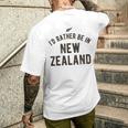 I'd Rather Be In New Zealand Nz Fern Kiwi ギフト メンズTシャツ バックプリント 彼への贈り物