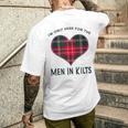 I'm Only Here For The In Kilts タータンチェック ハート メンズTシャツ バックプリント 彼への贈り物
