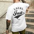 Ina Local 伊那市ローカル 故郷 メンズTシャツ バックプリント 彼への贈り物
