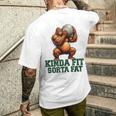 Kinda Fitorta Fat Gorilla ヘビーウェイトリフティング 面白いジム メンズTシャツ バックプリント 彼への贈り物