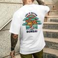 Life Is Better With Bonsai 屋内 盆栽 盆栽ポット 盆栽 メンズTシャツ バックプリント 彼への贈り物