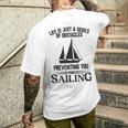 Life Is Just Aeries Obstacles セーリング ヨット メンズTシャツ バックプリント 彼への贈り物