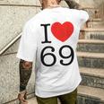 I Love 69 ファニーtシャツ メンズTシャツ バックプリント 彼への贈り物