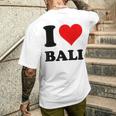 I Love Bali メンズTシャツ バックプリント 彼への贈り物