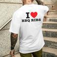 I Love Bbq リブ メンズTシャツ バックプリント 彼への贈り物