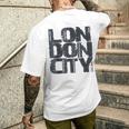 I Love London、クールでレトロなロンドンのファッショングラフィックデザイン。 メンズTシャツ バックプリント 彼への贈り物