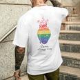 Love Wins Always Lgbt Lgbtq レインボープライド月間サポート メンズTシャツ バックプリント 彼への贈り物