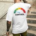 Low Cotisol Maxxing おもしろミーム ソーシャルメディア 自己改善 メンズTシャツ バックプリント 彼への贈り物