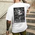 Medusa Backprint 女神の蛇 ギリシャ神話 バックプリント メデューサ 長袖tシャツ メンズTシャツ バックプリント 彼への贈り物