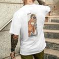 Punch – かわいい赤ちゃん猿とオランウータンのぬいぐるみ 水彩 長袖tシャツ メンズTシャツ バックプリント 彼への贈り物
