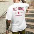 Red Wing ミネソタ Mn ビンテージ スポーツデザイン レッドプリント メンズTシャツ バックプリント 彼への贈り物