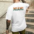 Retro Miamiintage Classic Miami メンズTシャツ バックプリント 彼への贈り物