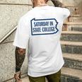 Saturday Intate College Pa Is For Football メンズTシャツ バックプリント 彼への贈り物