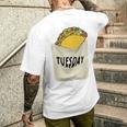 Trendy Taco Tuesday Pocket Food Humour メンズTシャツ バックプリント 彼への贈り物