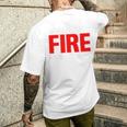 Wildland Hotshot Crew Fire Rescue Department 消防士 メンズTシャツ バックプリント 彼への贈り物