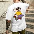 【まんが】クレヨンしんちゃん 三輪車しんちゃん メンズTシャツ バックプリント 彼への贈り物