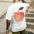 りんご フルーツ モチーフ アート りんご メンズTシャツ バックプリント 彼への贈り物