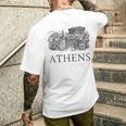 アテネギリシャ-ギリシャのお土産-アテネ メンズTシャツ バックプリント 彼への贈り物
