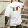 イタリア製イタリア国旗シャツ。 メンズTシャツ バックプリント 彼への贈り物