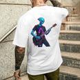 バックプリント ギタリスト エイリアン グラフィック ギター エイリアン ギタリスト メンズTシャツ バックプリント 彼への贈り物