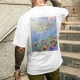 クロード・モネ 睡蓮 メンズTシャツ バックプリント 彼への贈り物